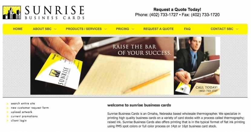 Sunrise Business Cards